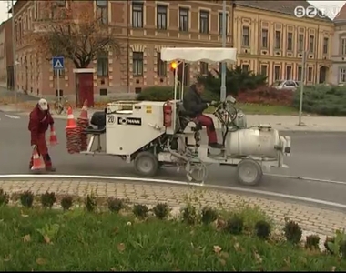 Útburkolati jeleket festenek városszerte Útburkolati jeleket festenek városszerte