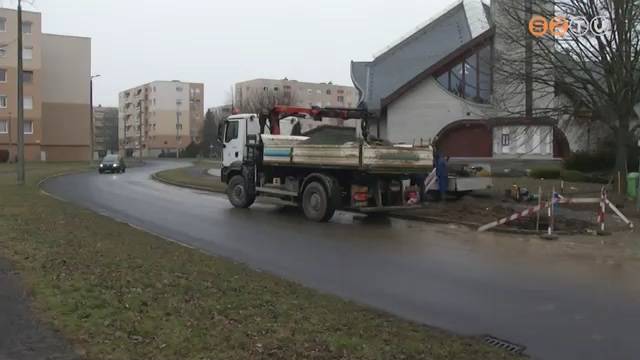 Csőtörés az Oladi templomnál Csőtörés az Oladi templomnál