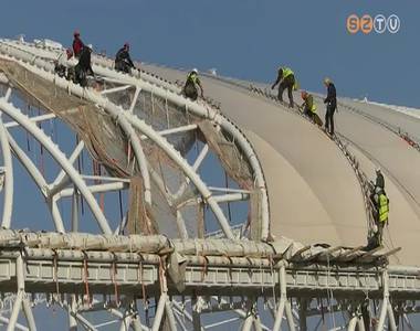 A terveknek megfelel� �temben folynak a munk�latok a Halad�s VSE Rohonci �ti sporttelep�n