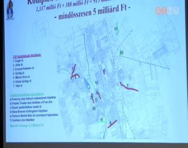 915 milli� forintb�l h�t �tszakasz �jul meg a v�rosban �v v�g�ig