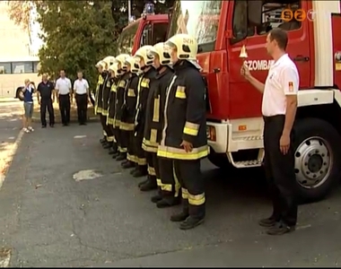 A New York-i terrort�mad�s �ldozataira eml�keztek a szombathelyi t�zolt�k