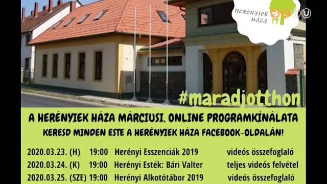 Az online térbe helyezte át programjait a Herényiek Háza Az online térbe helyezte át programjait a Herényiek Háza