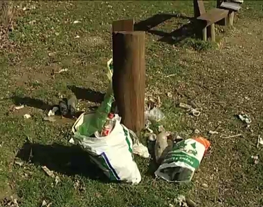 Szemetes a park Szemetes a park