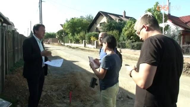 A csapadékvíz elvezetésről tartott sajtótájékoztatót Molnár Miklós A csapadékvíz elvezetésről tartott sajtótájékoztatót Molnár Miklós